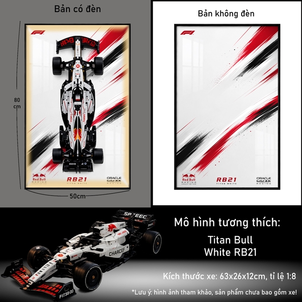 Tranh Treo Mô Hình Xe F1 Red Bull RB21 Tỉ Lệ 1:8