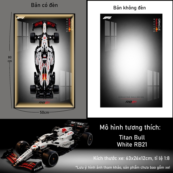 Tranh Treo Mô Hình Xe F1 Red Bull RB21 Tỉ Lệ 1:8