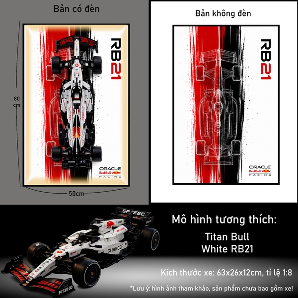 Tranh Treo Mô Hình Xe F1 Red Bull RB21 Tỉ Lệ 1:8