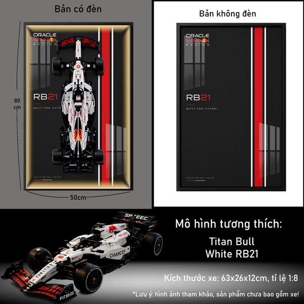 Tranh Treo Mô Hình Xe F1 Red Bull RB21 Tỉ Lệ 1:8