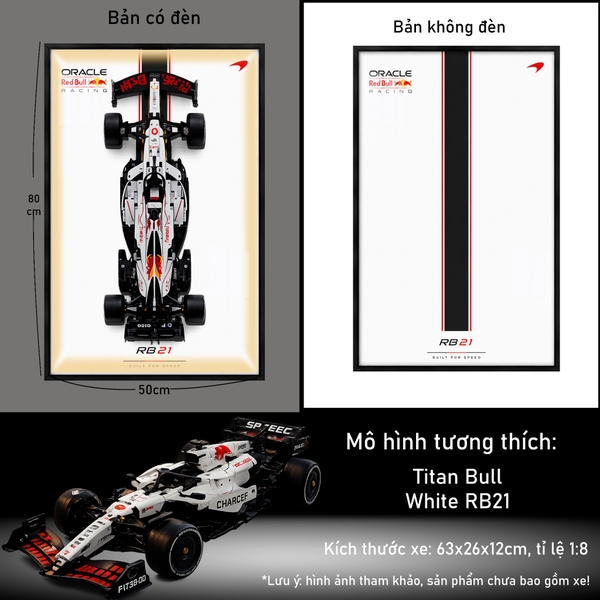 Tranh Treo Mô Hình Xe F1 Red Bull RB21 Tỉ Lệ 1:8
