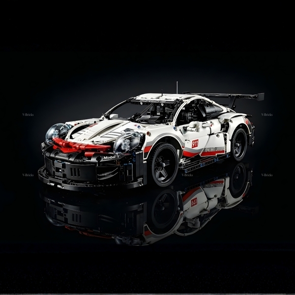 Mô Hình Xe LEGO Porsche 911 RSR Tỉ Lệ 1:10