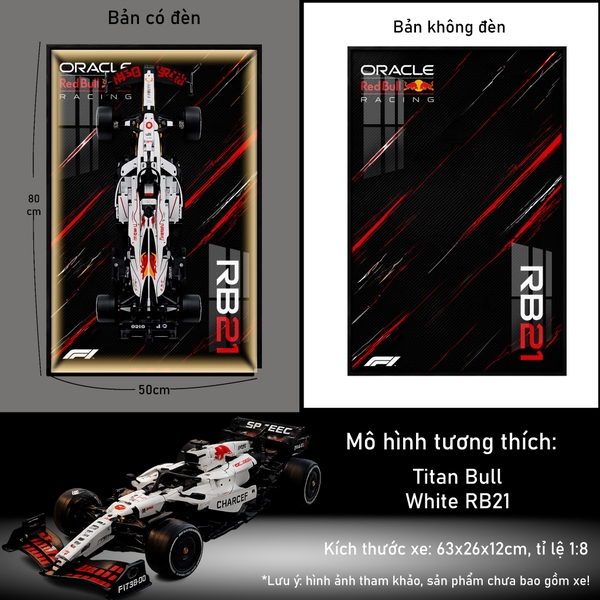 Tranh Treo Mô Hình Xe F1 Red Bull RB21 Tỉ Lệ 1:8