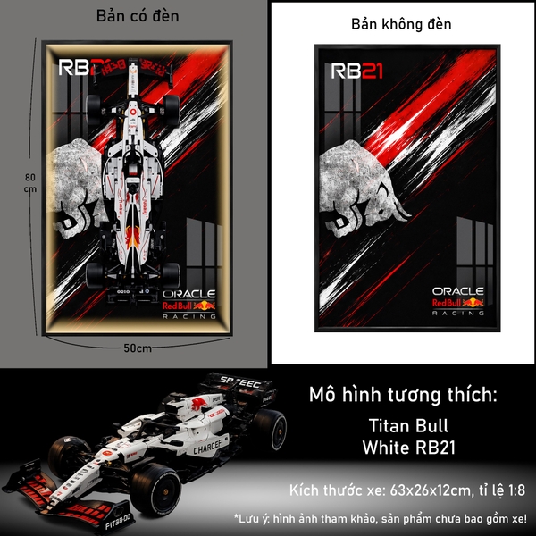 Tranh Treo Mô Hình Xe F1 Red Bull RB21 Tỉ Lệ 1:8
