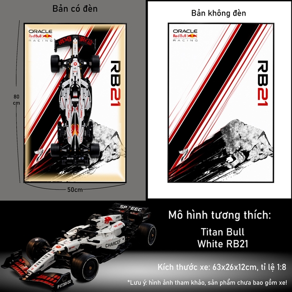 Tranh Treo Mô Hình Xe F1 Red Bull RB21 Tỉ Lệ 1:8