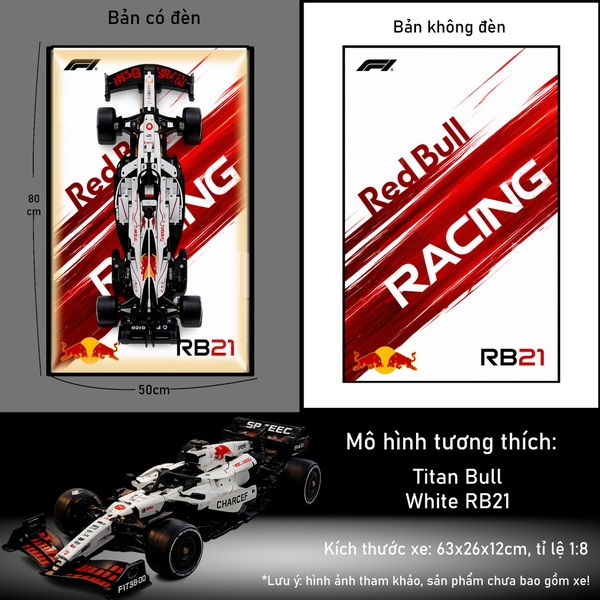 Tranh Treo Mô Hình Xe F1 Red Bull RB21 Tỉ Lệ 1:8