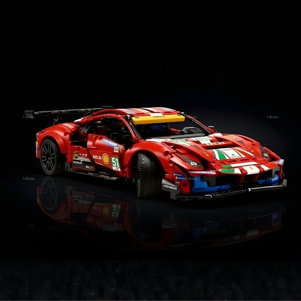 Mô Hình Xe LEGO Ferrari 488 GTE Tỉ Lệ 1:10
