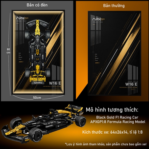 Tranh Treo Mô Hình Xe F1 APXGP Tỉ Lệ 1:8