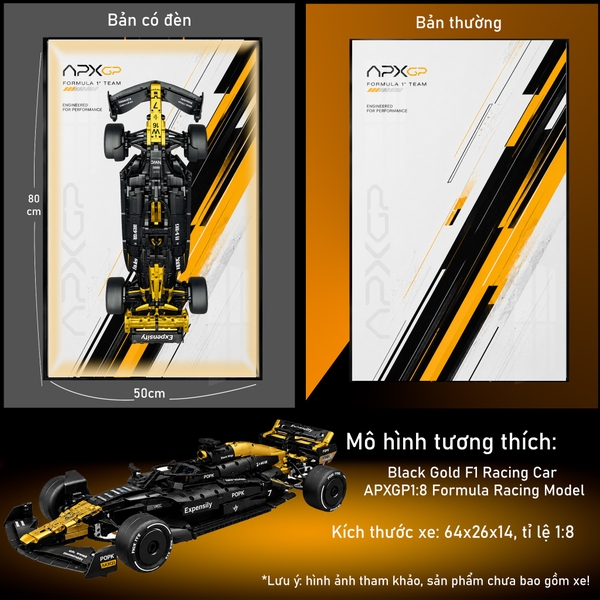 Tranh Treo Mô Hình Xe F1 APXGP Tỉ Lệ 1:8