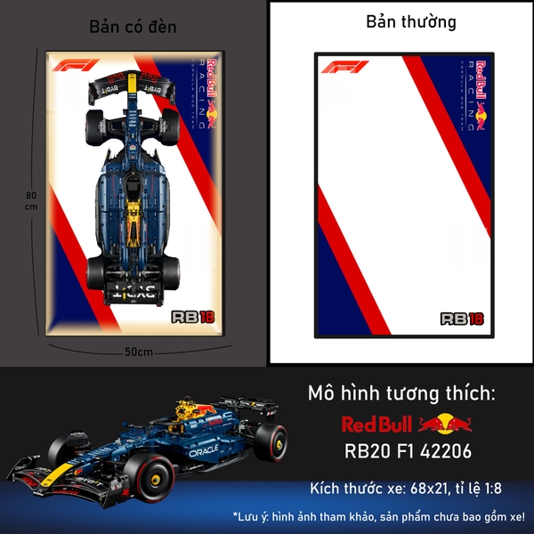 Khung Tranh Treo Mô Hình Xe F1 Red Bull RB20 Tỉ Lệ 1:8