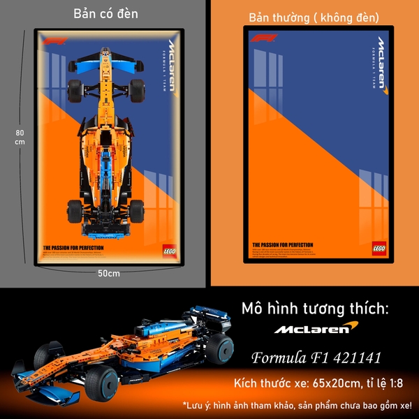 Khung Tranh Treo Mô Hình Xe F1 McLaren Tỉ Lệ 1:8