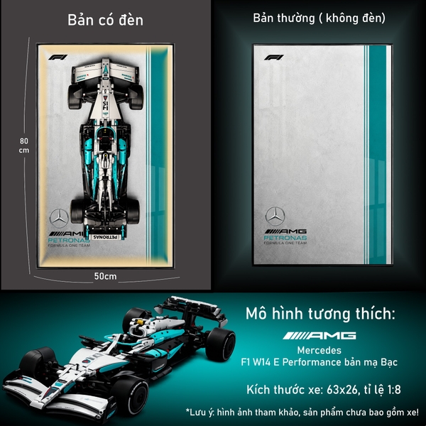 Khung Tranh Treo Mô Hình Xe F1 Mercedes AMG W15 Tỉ Lệ 1:8