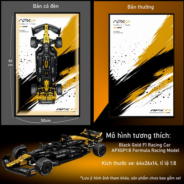 Tranh Treo Mô Hình Xe F1 APXGP Tỉ Lệ 1:8