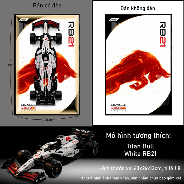 Tranh Treo Mô Hình Xe F1 Red Bull RB21 Tỉ Lệ 1:8