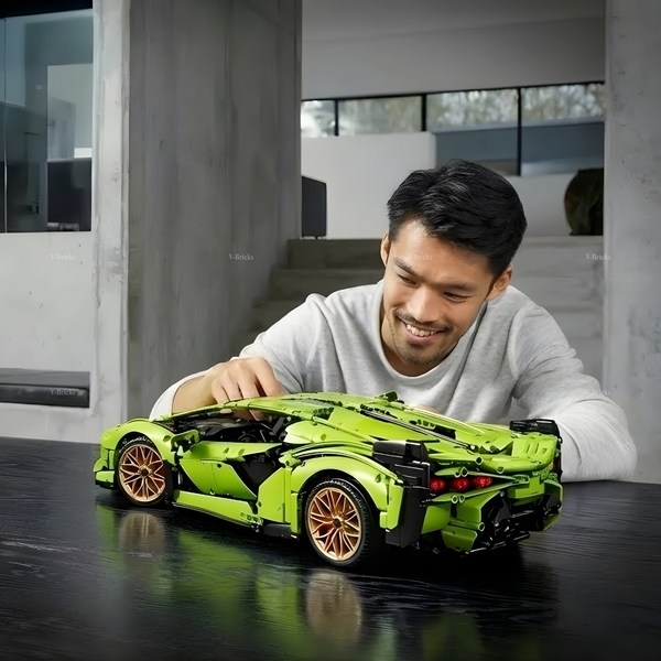 Mô Hình Xe LEGO Lamborghini Sián FKP 37 Tỉ Lệ 1:8