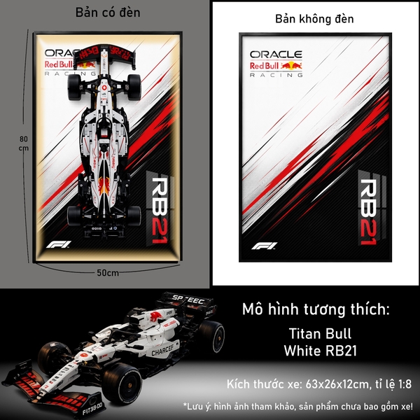 Tranh Treo Mô Hình Xe F1 Red Bull RB21 Tỉ Lệ 1:8
