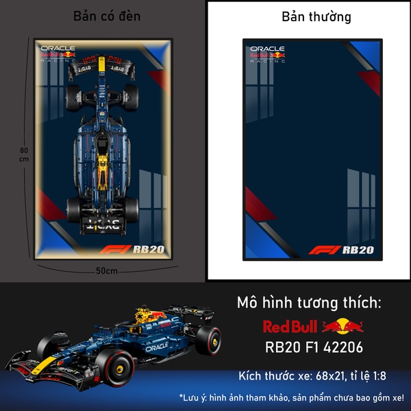 Khung Tranh Treo Mô Hình Xe F1 Red Bull RB20 Tỉ Lệ 1:8