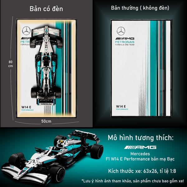 Khung Tranh Treo Mô Hình Xe F1 Mercedes AMG W15 Tỉ Lệ 1:8