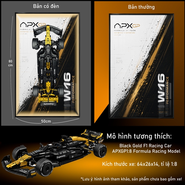 Tranh Treo Mô Hình Xe F1 APXGP Tỉ Lệ 1:8