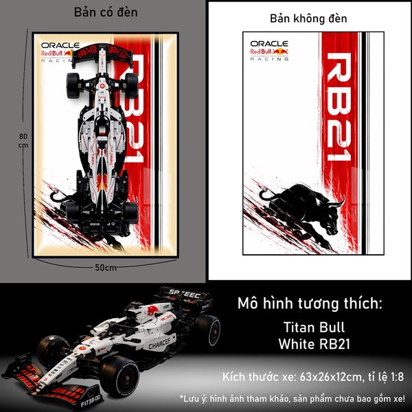 Tranh Treo Mô Hình Xe F1 Red Bull RB21 Tỉ Lệ 1:8
