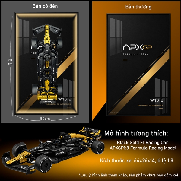 Tranh Treo Mô Hình Xe F1 APXGP Tỉ Lệ 1:8