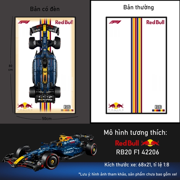 Khung Tranh Treo Mô Hình Xe F1 Red Bull RB20 Tỉ Lệ 1:8