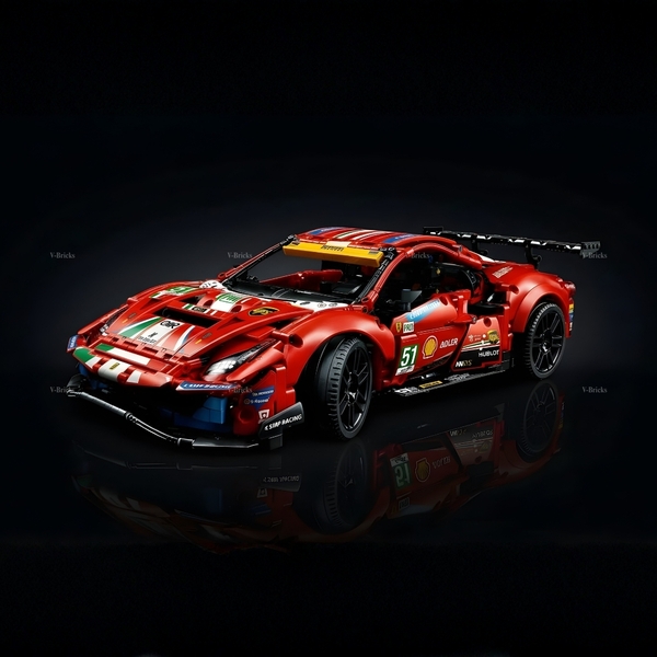 Mô Hình Xe LEGO Ferrari 488 GTE Tỉ Lệ 1:10