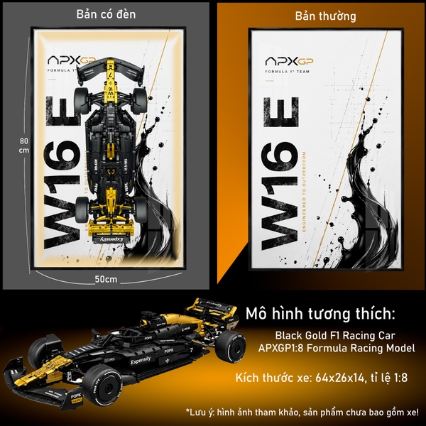 Tranh Treo Mô Hình Xe F1 APXGP Tỉ Lệ 1:8