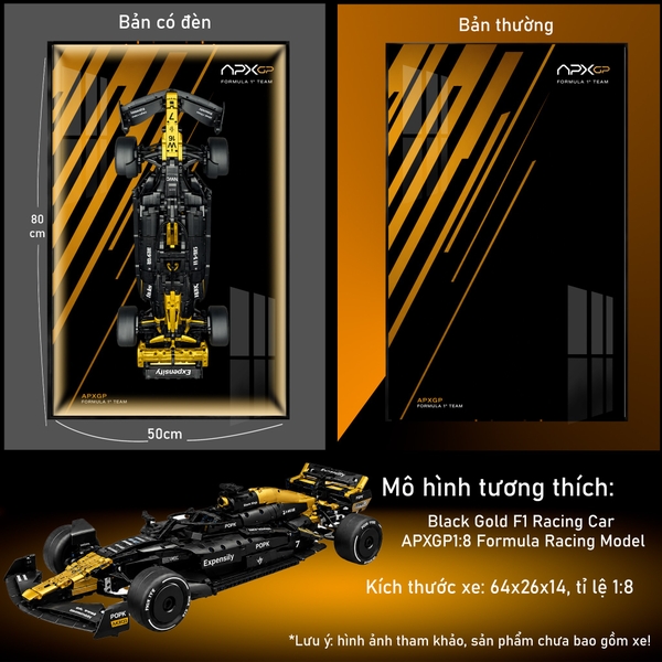 Tranh Treo Mô Hình Xe F1 APXGP Tỉ Lệ 1:8