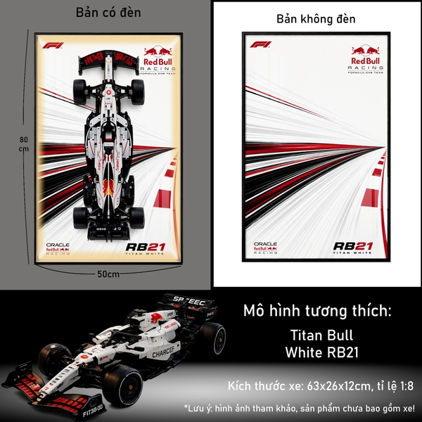 Tranh Treo Mô Hình Xe F1 Red Bull RB21 Tỉ Lệ 1:8