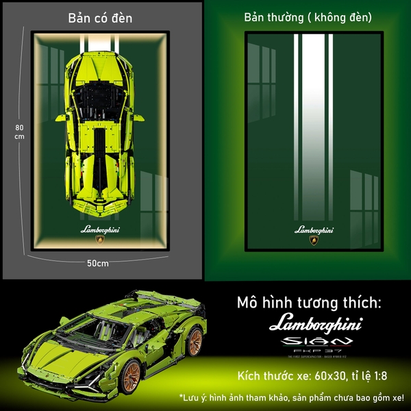 Khung Tranh Treo Mô Hình Siêu Xe Lamboghini Sian Tỉ Lệ 1:8