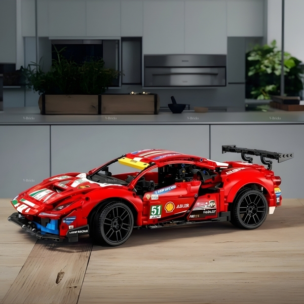 Mô Hình Xe LEGO Ferrari 488 GTE Tỉ Lệ 1:10