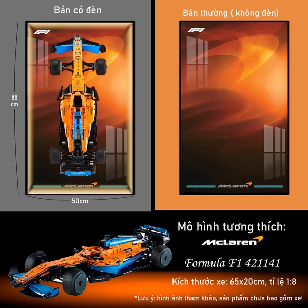 Khung Tranh Treo Mô Hình Xe F1 McLaren Tỉ Lệ 1:8