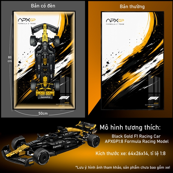 Tranh Treo Mô Hình Xe F1 APXGP Tỉ Lệ 1:8