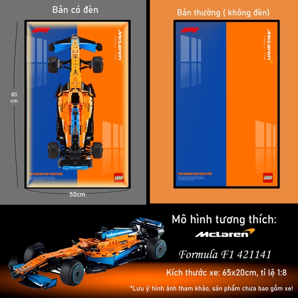 Khung Tranh Treo Mô Hình Xe F1 McLaren Tỉ Lệ 1:8