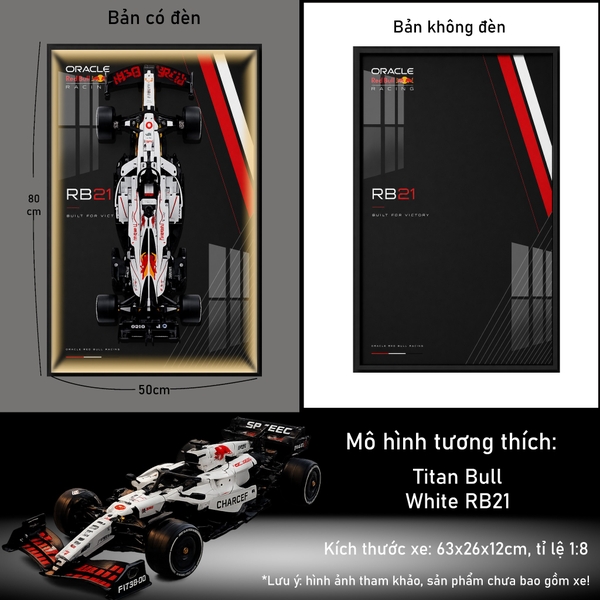 Tranh Treo Mô Hình Xe F1 Red Bull RB21 Tỉ Lệ 1:8