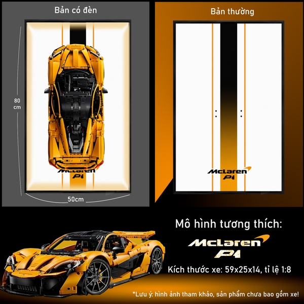 Khung Tranh Treo Mô Hình Siêu Xe McLaren P1 Tỉ Lệ 1:8