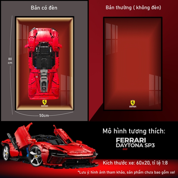 Khung Tranh Treo Mô Hình Siêu Xe Ferrari Daytona SP3 Tỉ Lệ 1:8