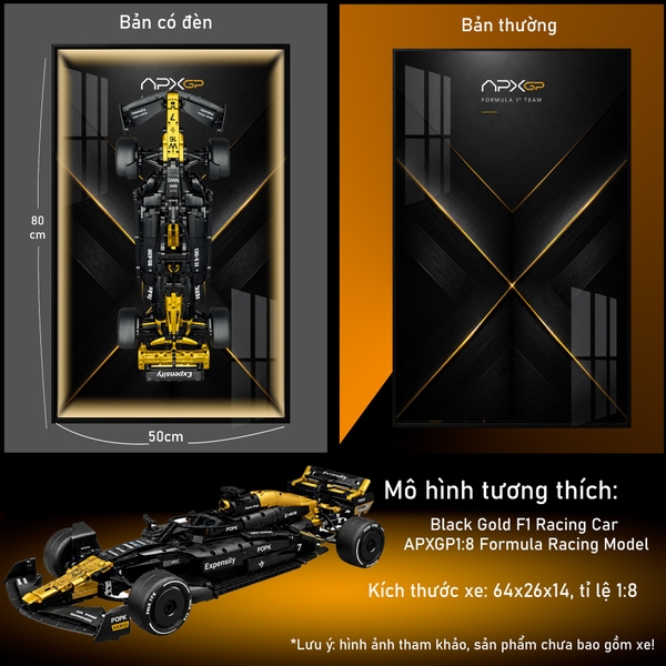 Tranh Treo Mô Hình Xe F1 APXGP Tỉ Lệ 1:8
