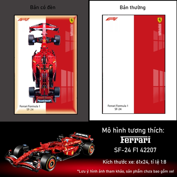 Khung Tranh Treo Mô Hình Xe Đua F1 Ferrari Tỉ Lệ 1:8