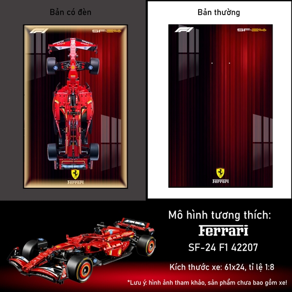Khung Tranh Treo Mô Hình Xe Đua F1 Ferrari Tỉ Lệ 1:8
