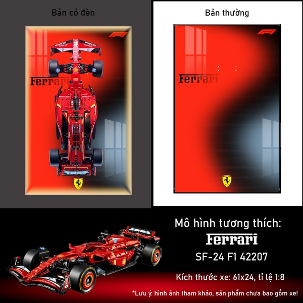 Khung Tranh Treo Mô Hình Xe Đua F1 Ferrari Tỉ Lệ 1:8