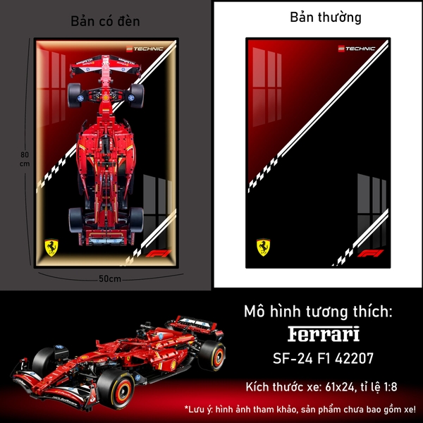 Khung Tranh Treo Mô Hình Xe Đua F1 Ferrari Tỉ Lệ 1:8