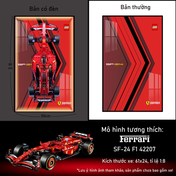 Khung Tranh Treo Mô Hình Xe Đua F1 Ferrari Tỉ Lệ 1:8