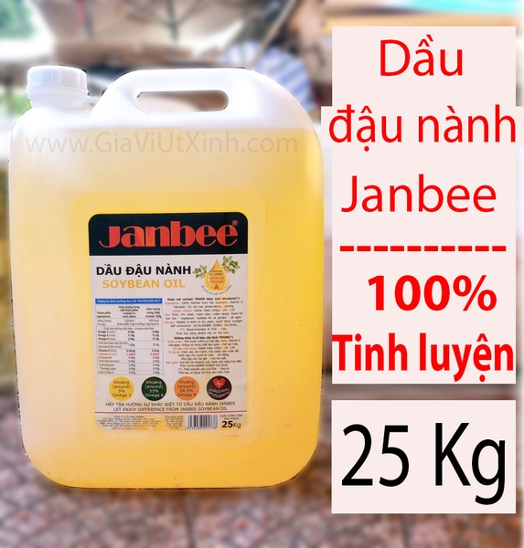 DẦU ĐẬU NÀNH JANBEE 25KG - JANBEE SOYBEAN OIL - DẦU CAN 25KG