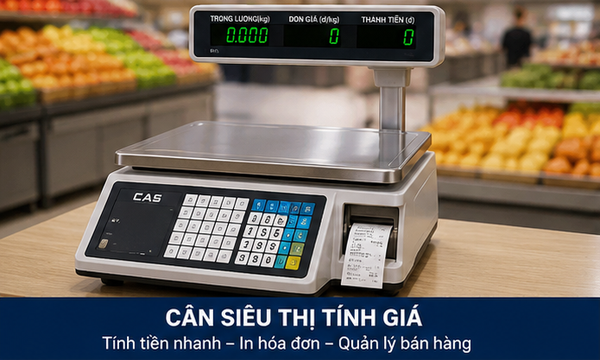 Cân điện tử siêu thị tính giá tự động in hóa đơn chuyên dụng bán lẻ