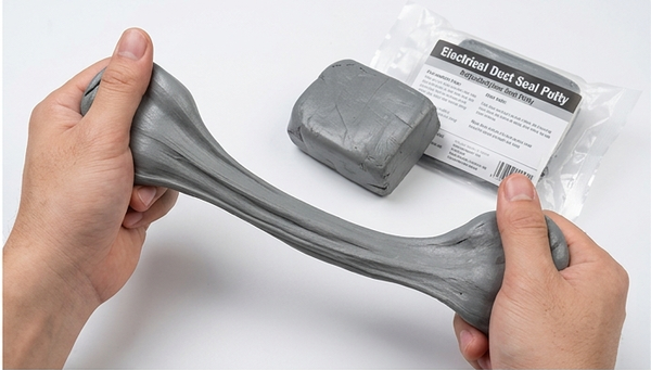 Cận cảnh độ dẻo của đất sét bịt tủ điện Polyisobutylene