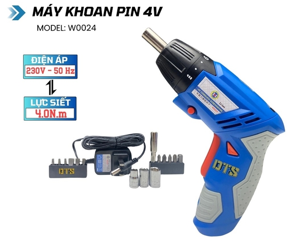 máy vặn vít pin 4V Cmart W0024 nhỏ gọn cho gia đình