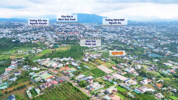 Đất 724m² hẻm Lý Thái Tổ, Bảo Lộc – 300m² thổ cư, ngang 18,8m