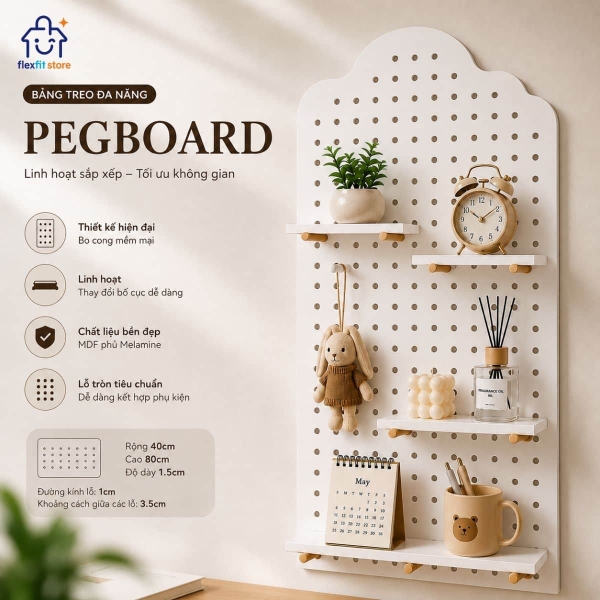 Bảng Pegboard treo tường|Tối ưu không gian, nâng tầm hiện đại
